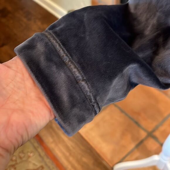 Eileen West Charcoal Grey Lux Velour Short Bed Jacket, S/M! - Picture 8 of 12